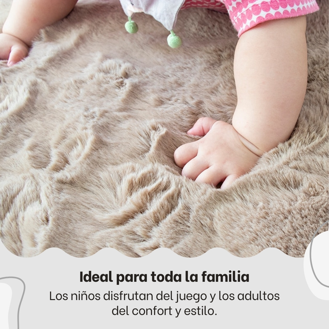 ALFOMBRA PELUCHE SUAVE EN FORMA DE OSO - COLOR: ROSA